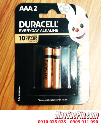 Duracell MN2400-LR03, Pin AAA Duracell MN2400-LR03 Everyday Alkaline 1.5v /Loại vỉ 2viên